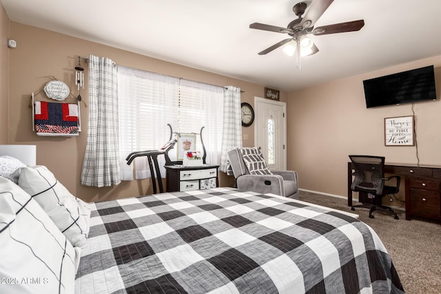 1263 W Del Rio St, Chandler, AZ 85224 - bedroom with carpet flooring and a ceiling fan