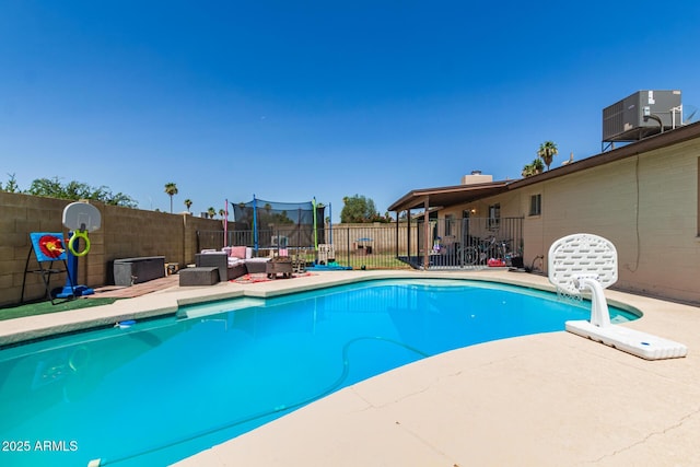 1263 W Del Rio St, Chandler, AZ 85224 - view of swimming pool with a fenced backyard, a patio area, and an outdoor hangout area