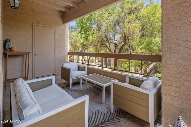 balcony featuring an outdoor living space