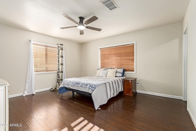 332 S 83rd Pl, Mesa, AZ 85208 - bedroom featuring dark wood finished floors and ceiling fan