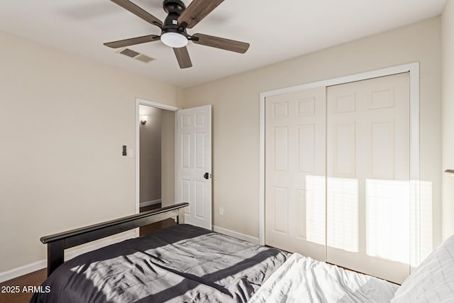 332 S 83rd Pl, Mesa, AZ 85208 - bedroom with a closet and ceiling fan