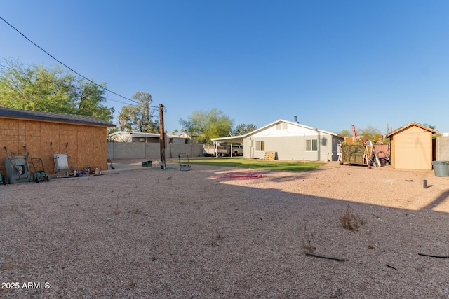 332 S 83rd Pl, Mesa, AZ 85208 - view of yard with a storage shed