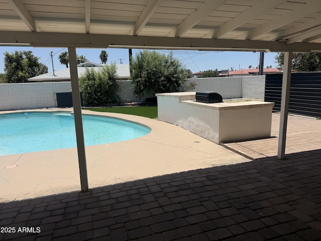 1421 W Pasadena Ave, Phoenix, AZ 85013 - view of pool with a patio area, area for grilling, and a fenced backyard