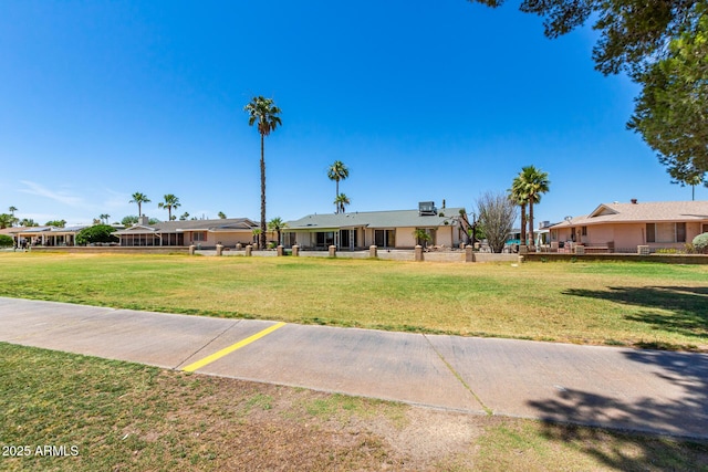 view of front of house with a front yard