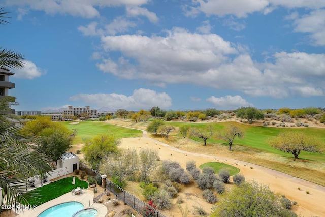 exterior space featuring golf course view