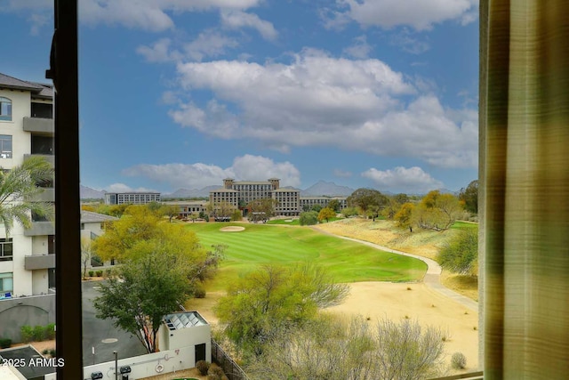 exterior space with golf course view