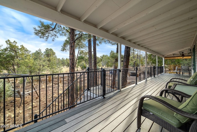 view of wooden terrace