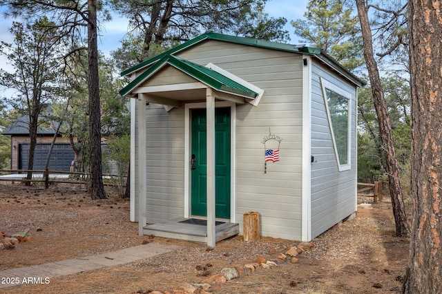 view of outbuilding with an outdoor structure