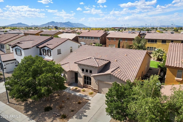 43998 W Palo Abeto Dr, Maricopa, AZ 85138 - bird's eye view featuring a residential view and a mountain view