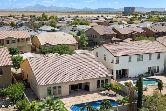 43998 W Palo Abeto Dr, Maricopa, AZ 85138 - birds eye view of property with a residential view and a mountain view