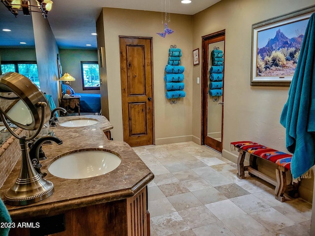 bathroom with vanity