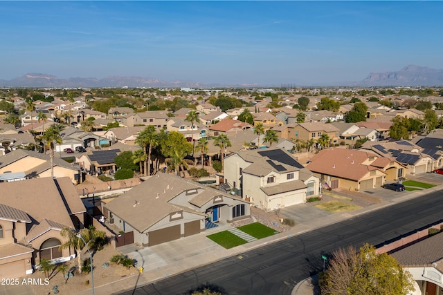 aerial view featuring a mountain view