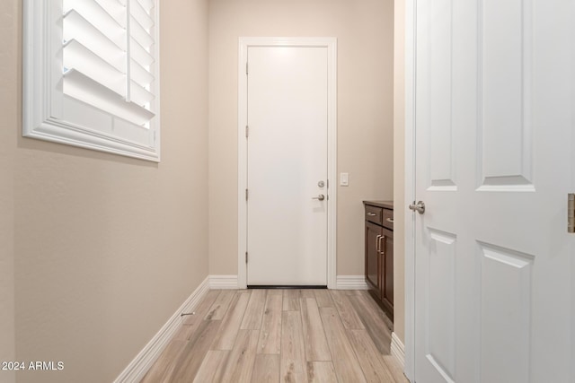 entryway featuring light hardwood / wood-style floors