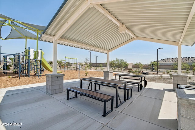 view of patio / terrace with a playground