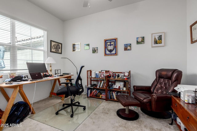 4044 E Dawson Dr E, Chandler, AZ 85249 - office with a ceiling fan