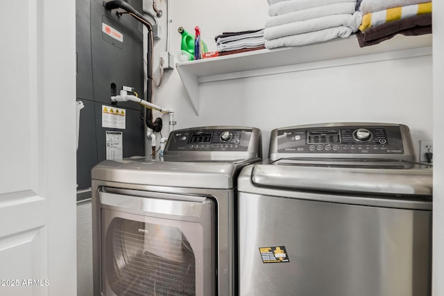 washroom featuring separate washer and dryer