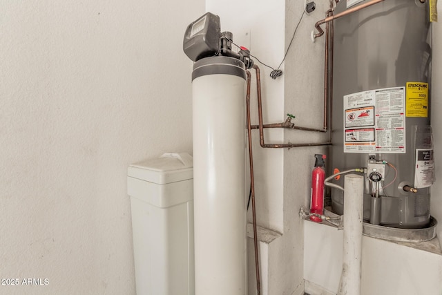 utilities featuring gas water heater