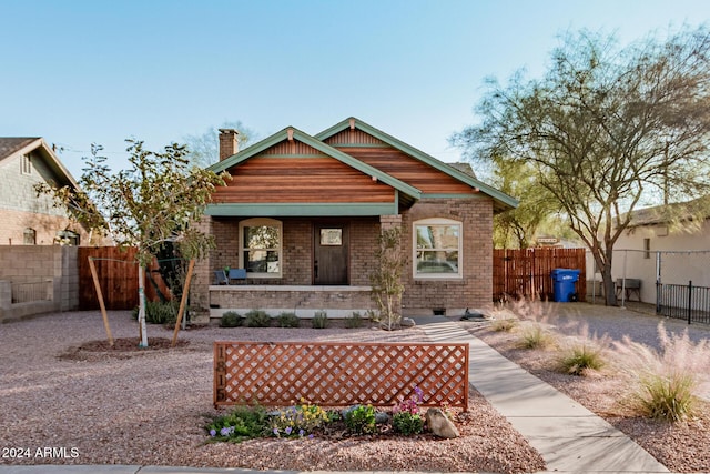 view of front of property with a porch