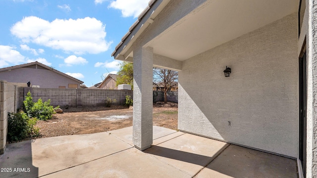 view of patio / terrace with a fenced backyard