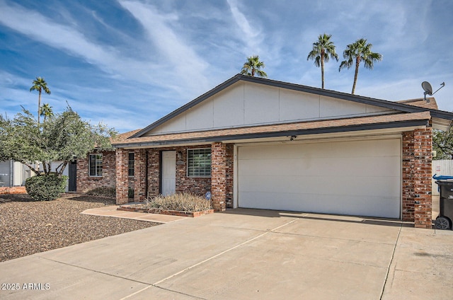 ranch-style home featuring a garage