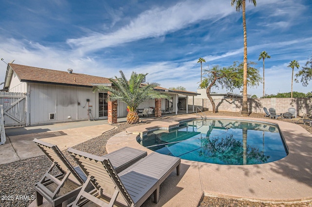 view of pool with a patio area