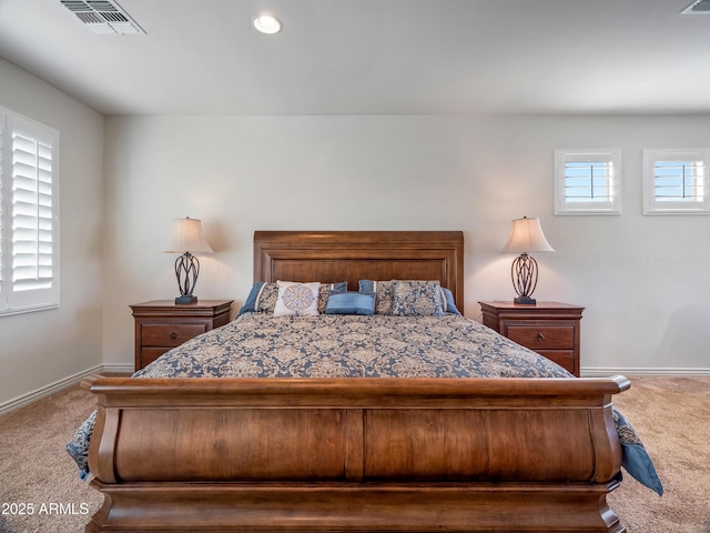 view of carpeted bedroom