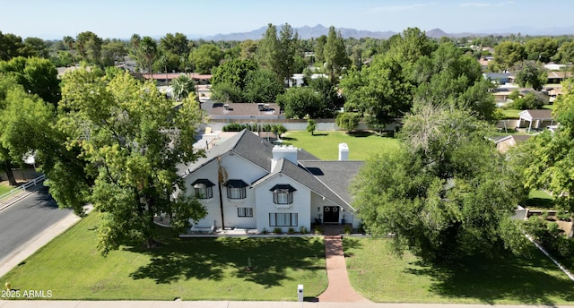 1712 E Fairfield St, Mesa, AZ 85203 - aerial view of property and surrounding area featuring mountains
