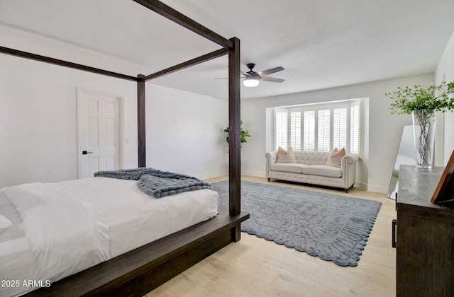 1712 E Fairfield St, Mesa, AZ 85203 - bedroom featuring light wood-type flooring and ceiling fan