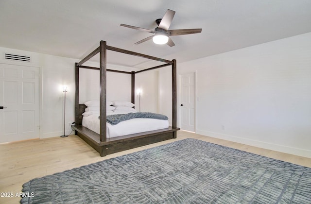 1712 E Fairfield St, Mesa, AZ 85203 - bedroom with wood finished floors and ceiling fan