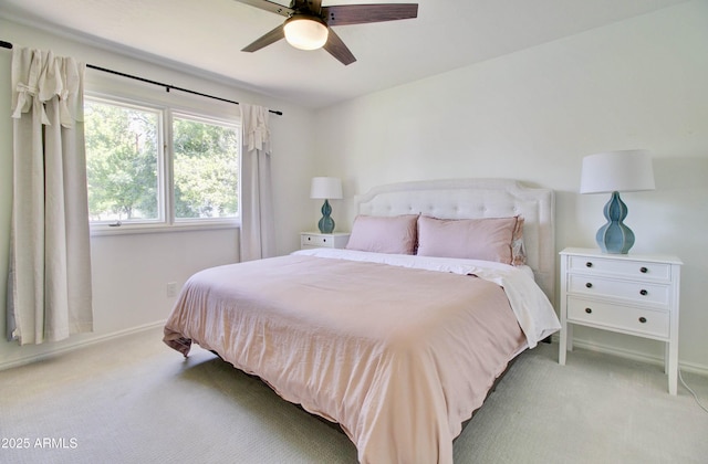 1712 E Fairfield St, Mesa, AZ 85203 - bedroom with light colored carpet and a ceiling fan