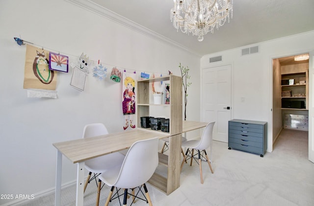 1712 E Fairfield St, Mesa, AZ 85203 - carpeted office with a chandelier and ornamental molding