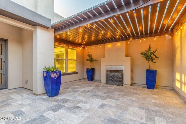 view of patio / terrace with a pergola