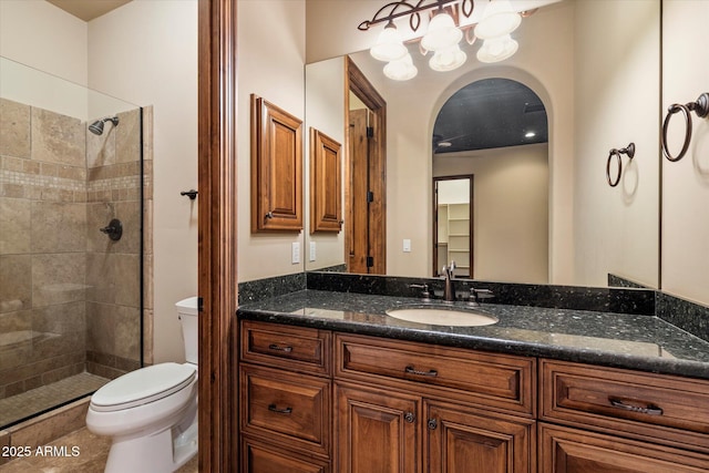3523 E Presidio Cir, Mesa, AZ 85213 - full bath featuring toilet, vanity, and tiled shower