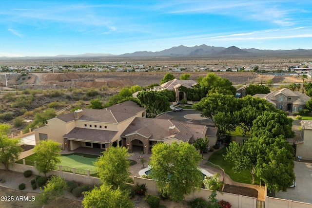 3523 E Presidio Cir, Mesa, AZ 85213 - aerial perspective of suburban area featuring mountains
