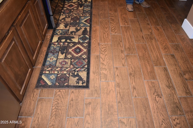 interior details with wood finished floors