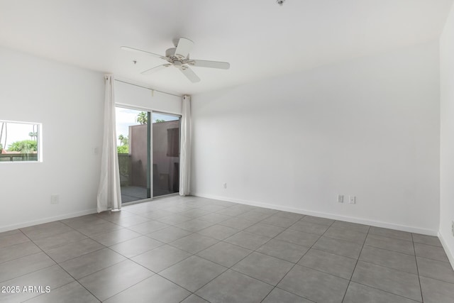 1111 W University Dr Unit 3016, Tempe, AZ 85281 - empty room with tile patterned flooring, ceiling fan, and baseboards