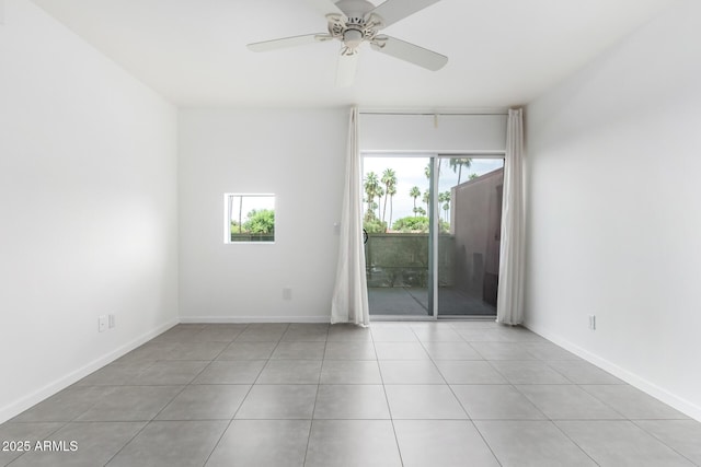 1111 W University Dr Unit 3016, Tempe, AZ 85281 - unfurnished room featuring plenty of natural light, ceiling fan, tile patterned floors, and baseboards