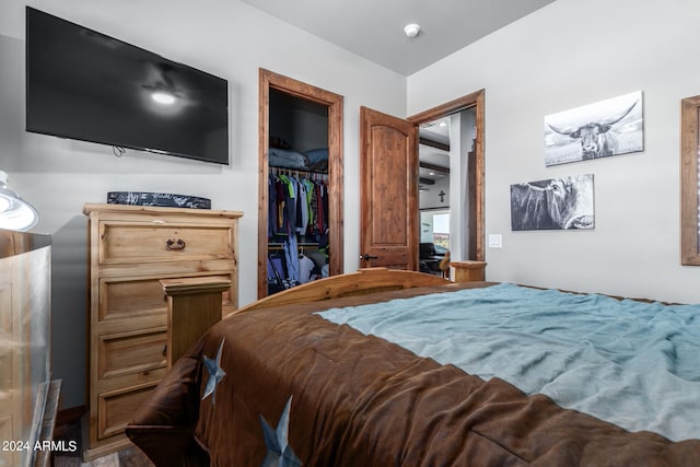 bedroom with a closet and a spacious closet