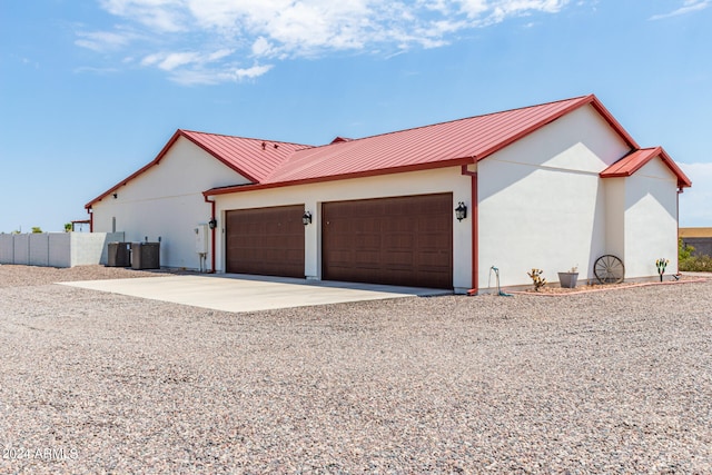 view of home's exterior featuring a garage