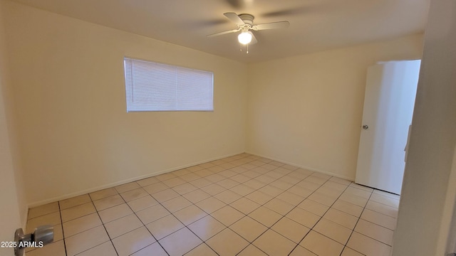 unfurnished room featuring ceiling fan