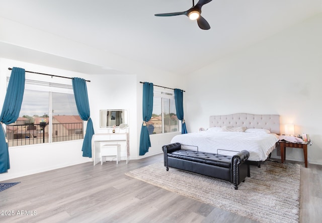 5940 W Robinson Way, Chandler, AZ 85226 - bedroom with wood finished floors, vaulted ceiling, and ceiling fan