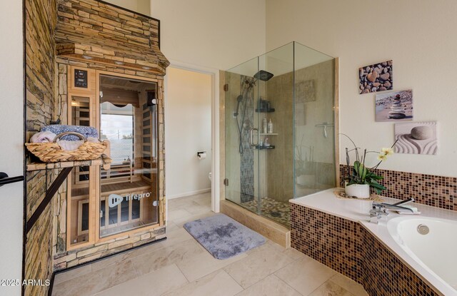 5940 W Robinson Way, Chandler, AZ 85226 - bathroom featuring a shower stall, a garden tub, and toilet