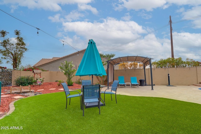5940 W Robinson Way, Chandler, AZ 85226 - view of yard featuring a patio area and a pergola