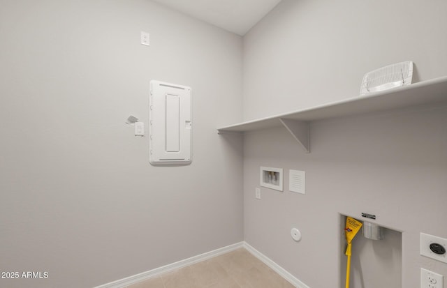 17633 W Palo Verde Dr, Litchfield Park, AZ 85340 - washroom featuring hookup for a washing machine, electric dryer hookup, and gas dryer hookup