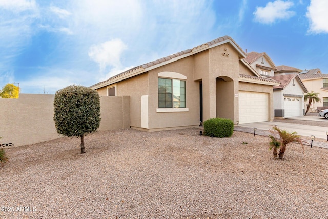 view of front of home featuring a garage