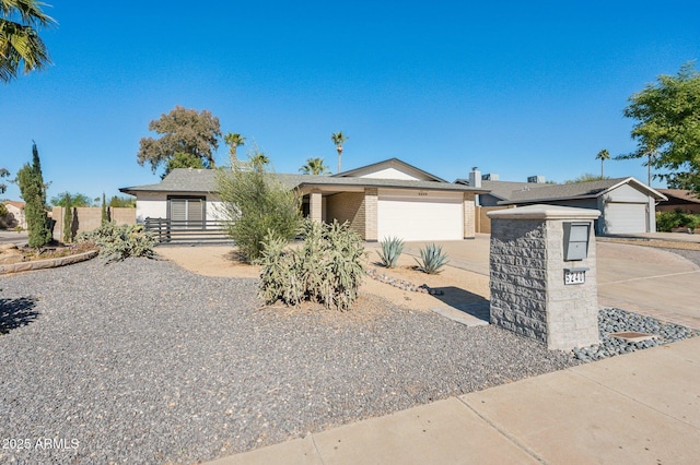 ranch-style house with a garage