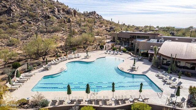 view of pool with a patio area