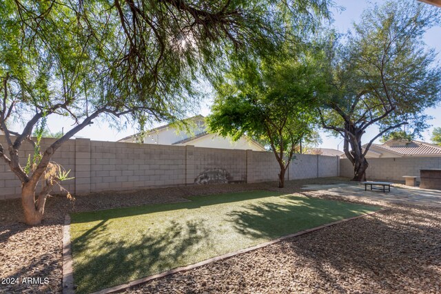 view of yard with a patio