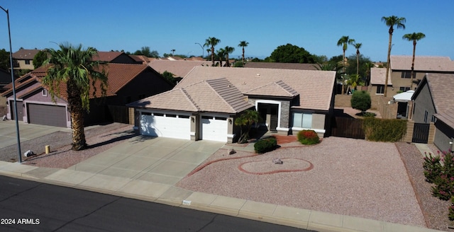 view of single story home