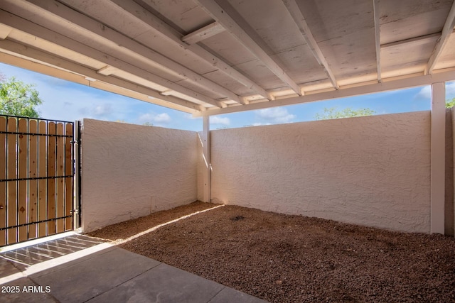 view of patio / terrace with a gate
